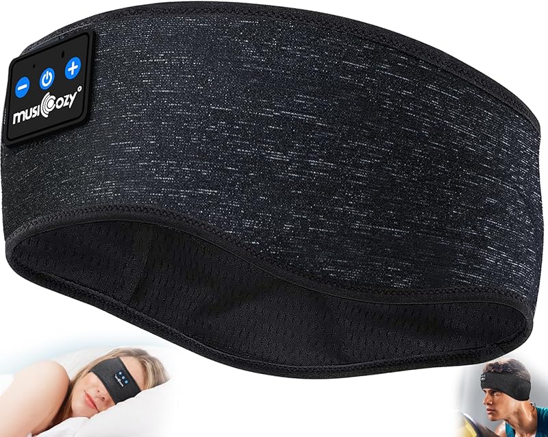 MUSICOZY Sleep Headphones, Bluetooth 5.4 Headband Headphones Wireless Earbuds Earphones with HD Stereo Speakers for Running Workout Jogging Yoga Gift