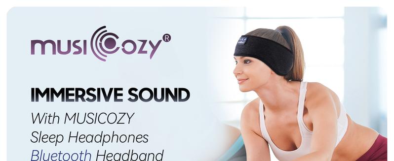 Sleep Headphones Bluetooth Headband, Headband Headphones Wireless Earphones Hi-Fi Music Sleep Earbuds, Sleep Mask for Sleeping, Sports, Gifts, Workout, Jogging,Yoga, Meditation Electronic Headset