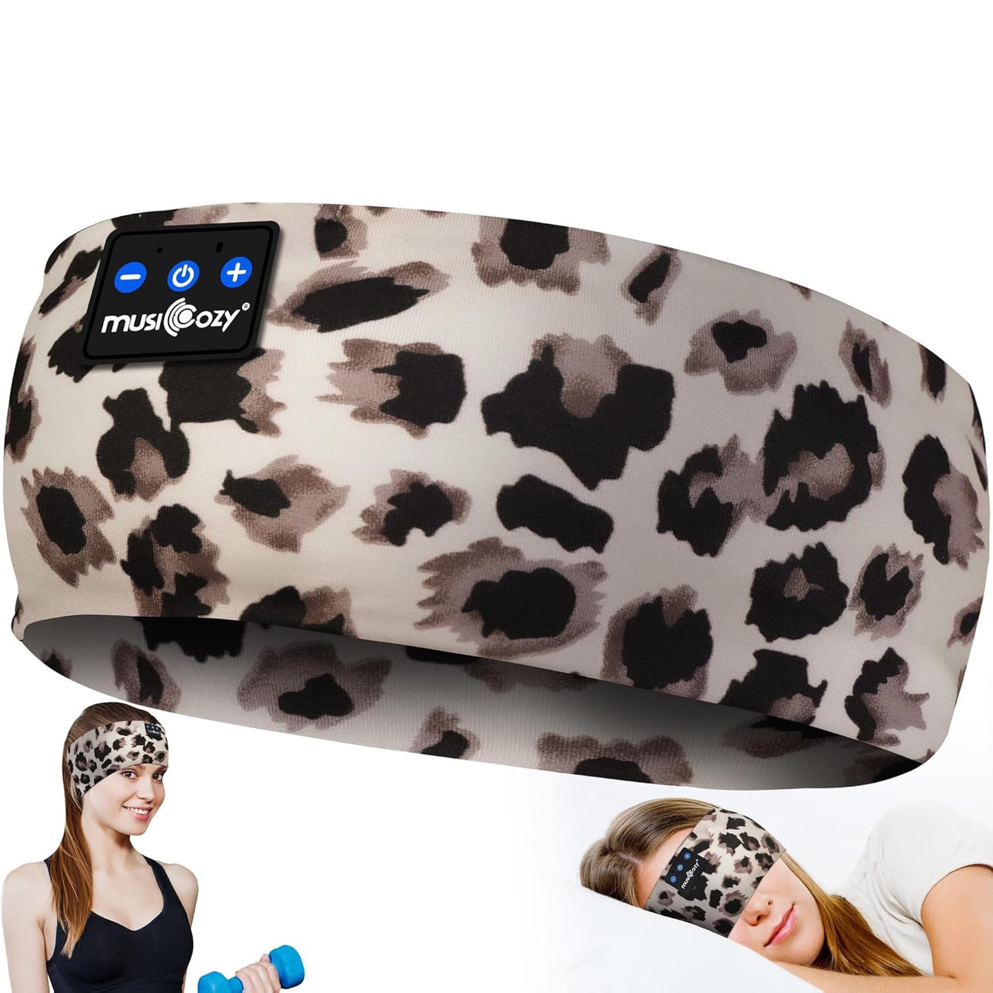 MUSICOZY Bluetooth 5.4 Sleep Headphones Mask – Noise-Cancelling Eye Mask with Ultra-Thin Stereo Speakers, Adjustable Ergonomic Design, for Side Sleepers, Travel, Office, Yoga, Gifts, Stress Relief