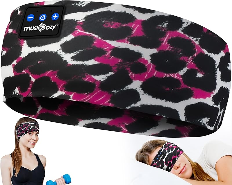 MUSICOZY Sleep Headphones, Bluetooth 5.4 Headband Headphones Wireless Earbuds Earphones with HD Stereo Speakers for Running Workout Jogging Yoga Gift