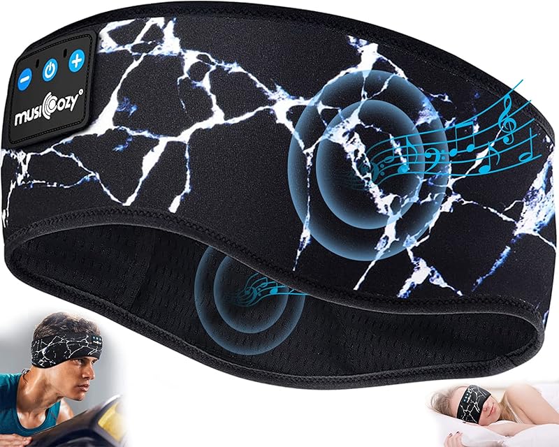 MUSICOZY Sleep Headphones, Bluetooth 5.4 Headband Headphones Wireless Earbuds Earphones with HD Stereo Speakers for Running Workout Jogging Yoga Gift