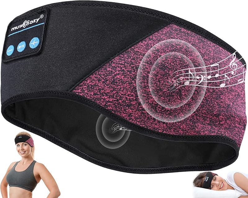 MUSICOZY Sleep Headphones, Bluetooth 5.4 Headband Headphones Wireless Earbuds Earphones with HD Stereo Speakers for Running Workout Jogging Yoga Gift