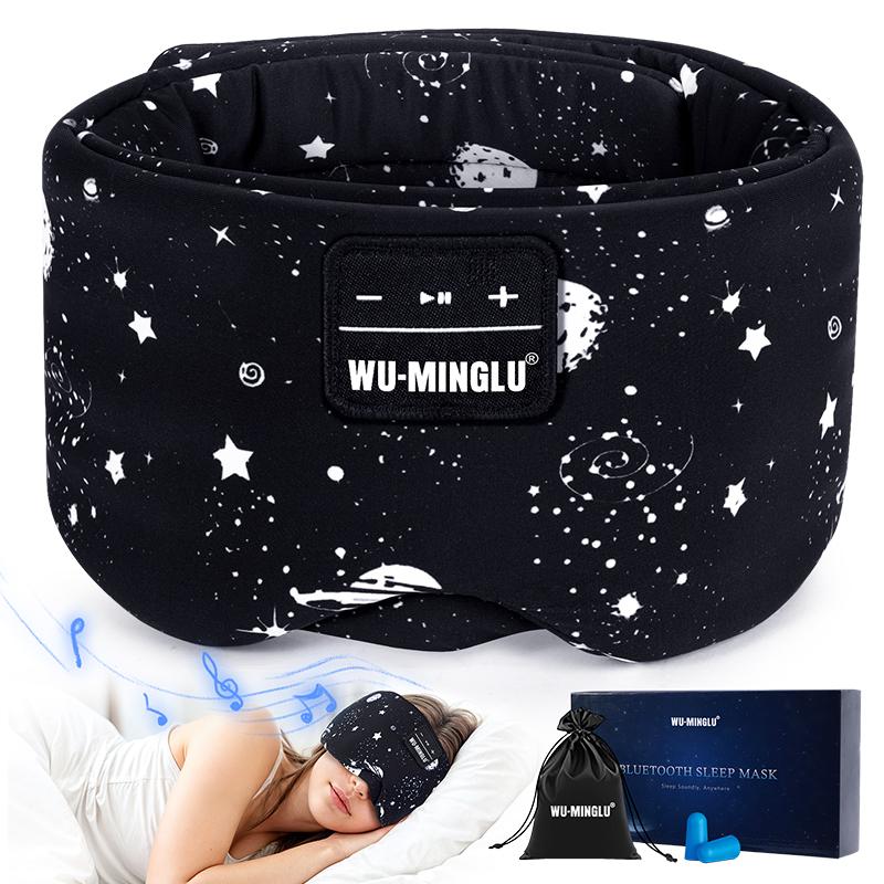 Sleep Eye Mask Bluetooth 5.4 with Adjustable Headband ,Total Blackout for All Night Sleep, Sleep Mask,Travel & Nap Woman ,Man