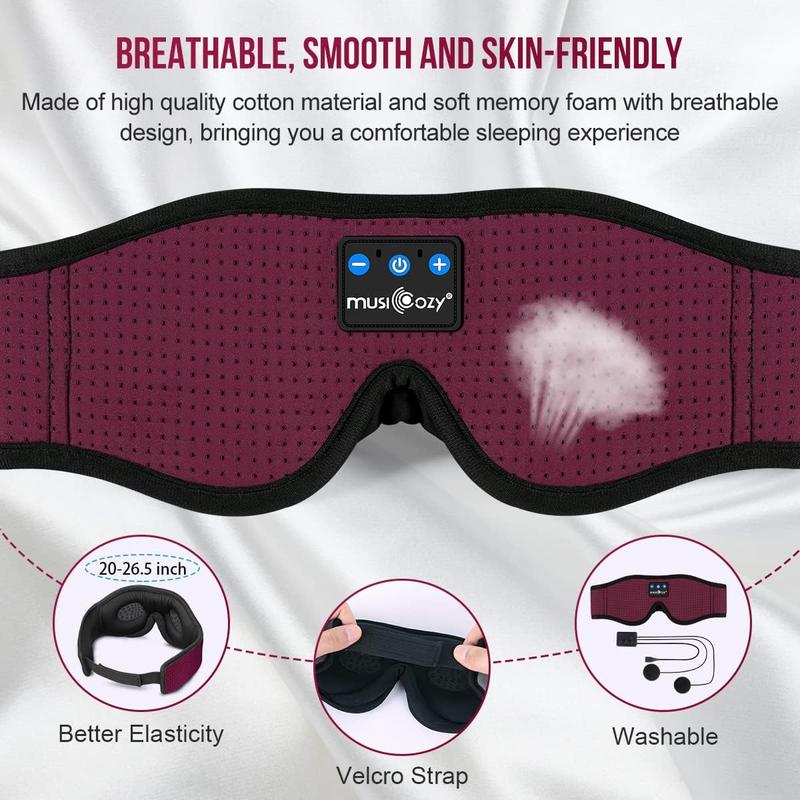 Ice silk eye mask Bluetooth Headphones Wireless,Suitable for side sleeping during lunch break Audio Electronic