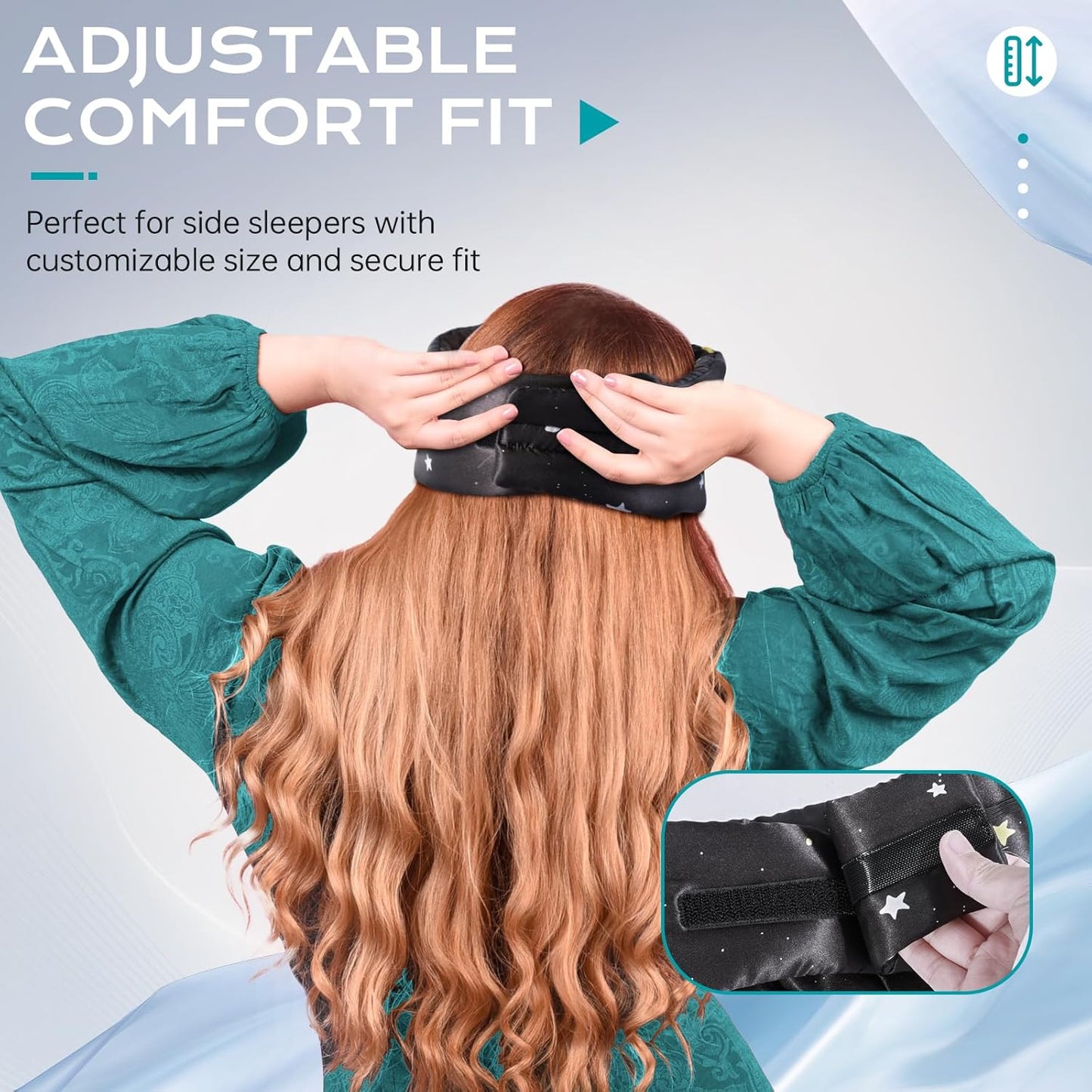 MUSICOZY Silk Sleep Mask for Women Men, Ultra-Soft Mulberry Silk Eye Mask with Adjustable Velcro Strap, Breathable Sleep Mask for Total Darkness, Perfect for Travel, Naps & Nighttime Rest