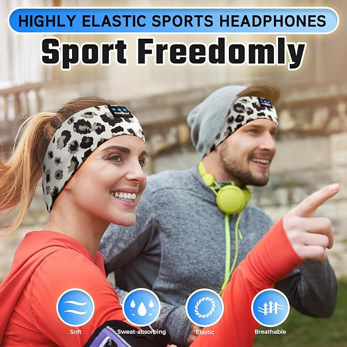 MUSICOZY Bluetooth 5.4 Sleeping Headphones, 3 in 1 Sports Headband, Noise Reduction, Comfortable, Suitable for Sports, Sleep, Travel