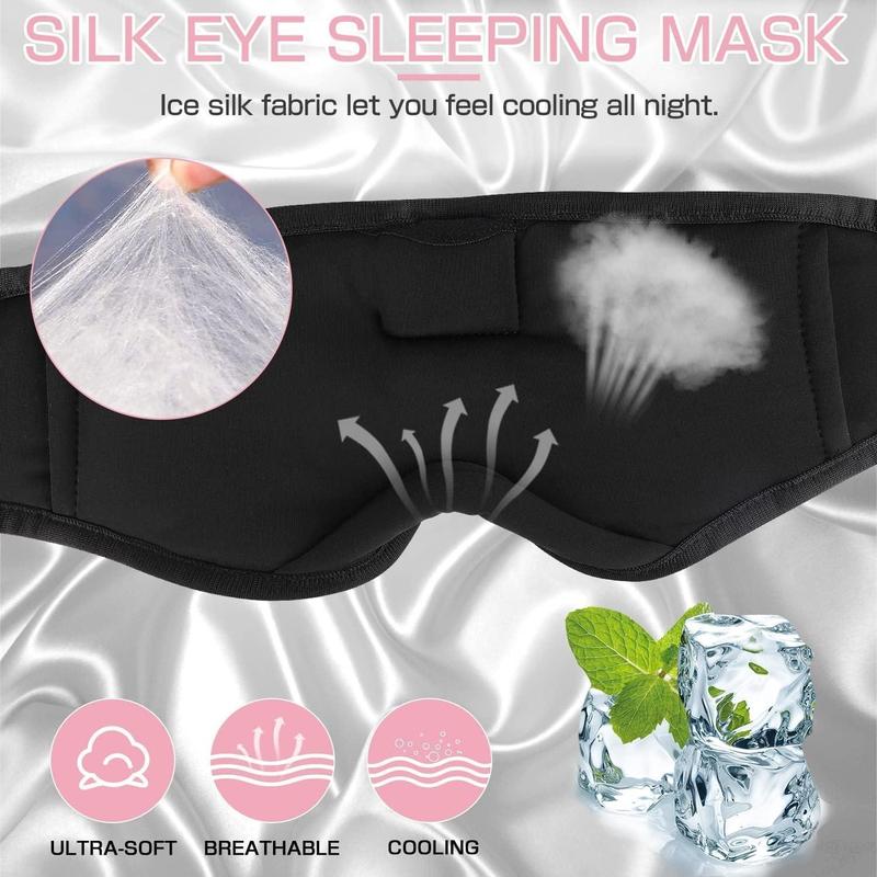 Sleep Mask, Eye Mask for Sleeping, Breathable Sleeping Mask for Men Women, 3D Comfort Contoured for Side Sleepers, Light Blocking Sleeping Mask for Home Office Travel Yoga