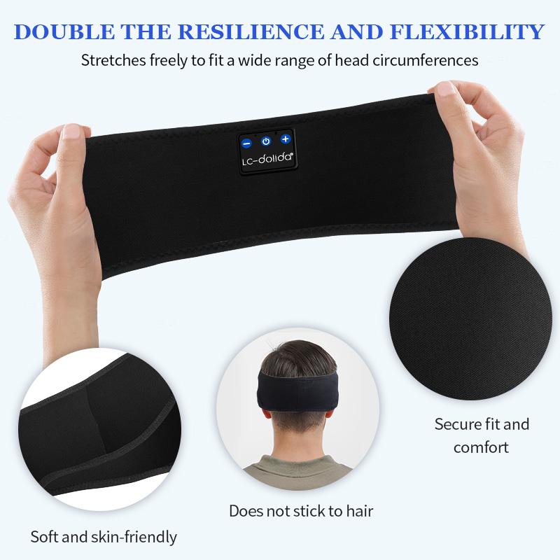 Sleep Headphones Bluetooth Headband, Sports Wireless Earphones, Ultra-Thin HD Stereo Speaker for Workout Running Earphones for Sleeping, Running, Yoga, Christmas Gifts for Men, Women, Teens