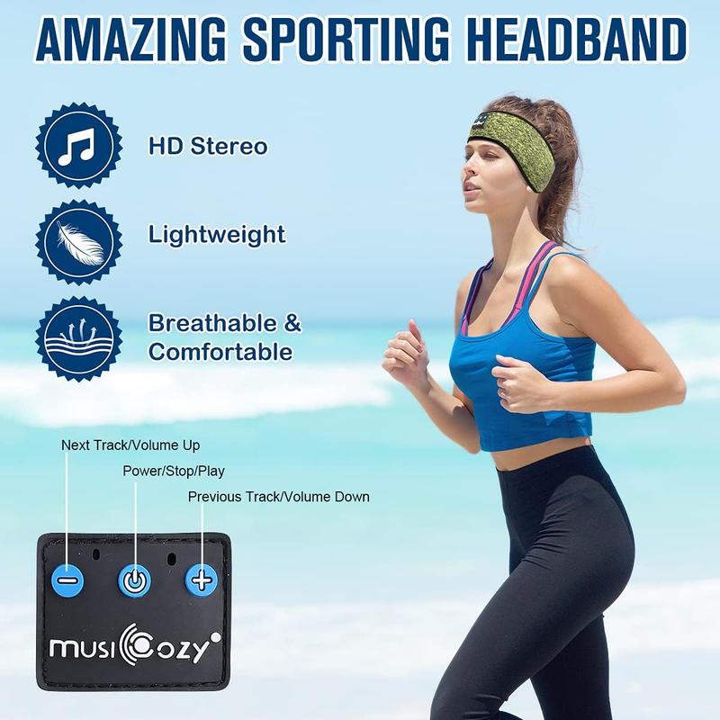 Bluetooth Headband Sports Sleep Headphones, Wireless Music Sleeping Headphones Sleep Eye Mask Earbuds Earphones for Side Sleepers Christmas Gift,Running Insomnia Travel Yoga Office