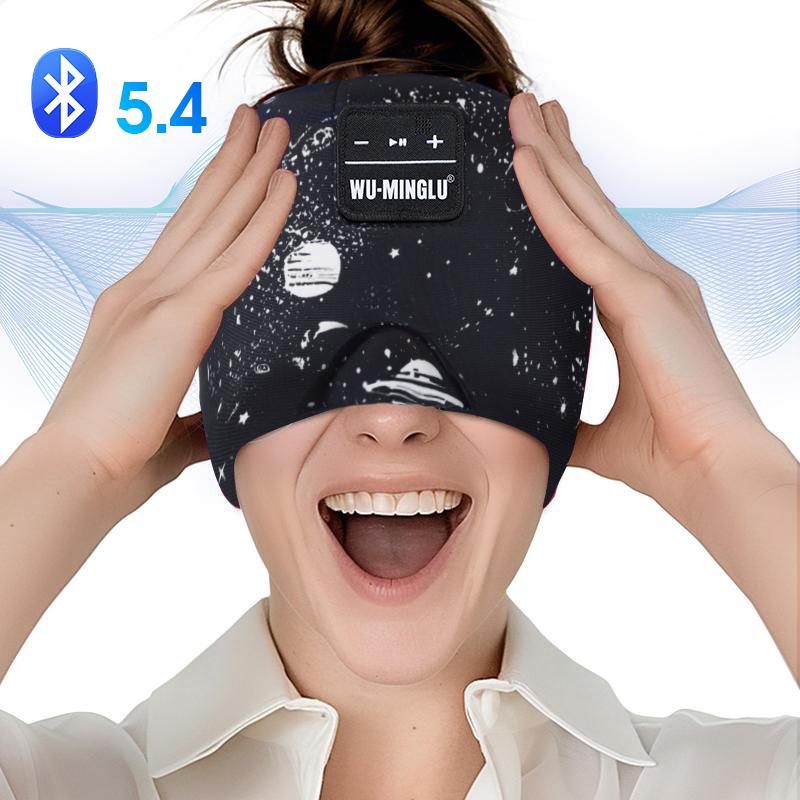 Sleep Eye Mask Bluetooth 5.4 with Adjustable Headband ,Total Blackout for All Night Sleep, Sleep Mask,Travel & Nap Woman ,Man