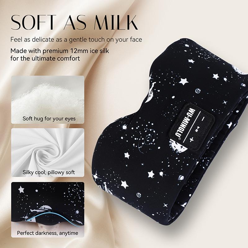 Sleep Eye Mask Bluetooth 5.4 with Adjustable Headband ,Total Blackout for All Night Sleep, Sleep Mask,Travel & Nap Woman ,Man