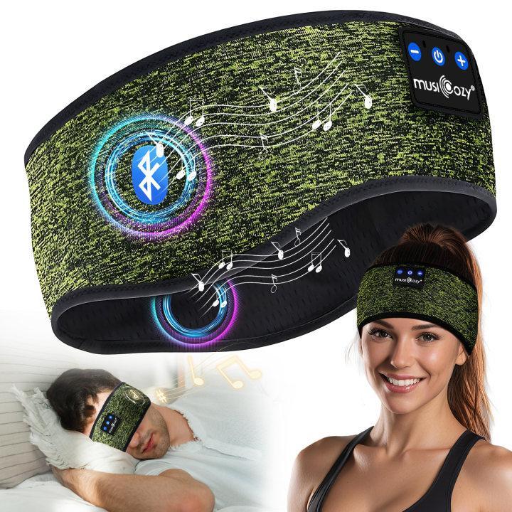 Bluetooth Headband Sports Sleep Headphones, Wireless Music Sleeping Headphones Sleep Eye Mask Earbuds Earphones for Side Sleepers Christmas Gift,Running Insomnia Travel Yoga Office