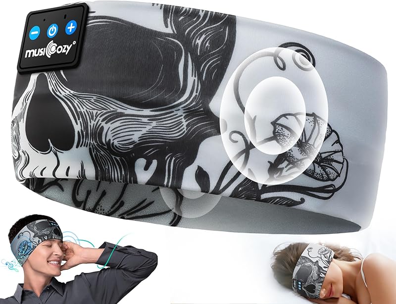 MUSICOZY Sleep Headphones, Bluetooth 5.4 Headband Headphones Wireless Earbuds Earphones with HD Stereo Speakers for Running Workout Jogging Yoga Gift