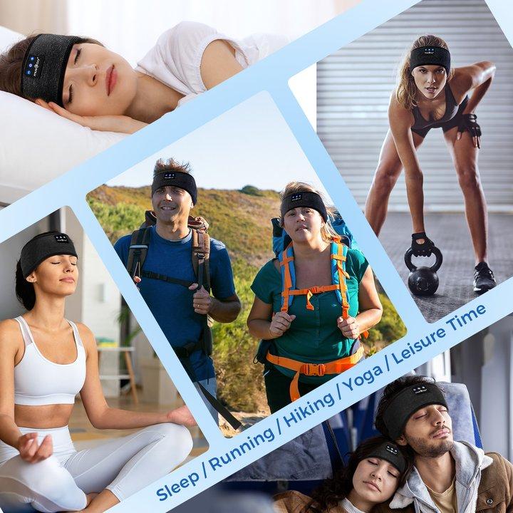 Sleep Headphones Bluetooth Headband, Headband Headphones Wireless Earphones Hi-Fi Music Sleep Earbuds, Sleep Mask for Sleeping, Sports, Gifts, Workout, Jogging,Yoga, Meditation Electronic Headset