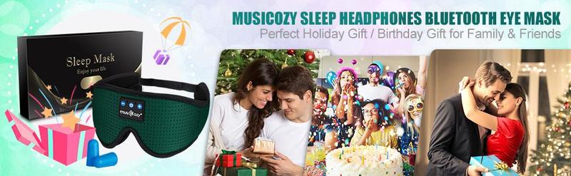 Sleep Headphones Breathable Bluetooth Headband 3D Sleeping Headphones, Stereo Wireless Music Eye Mask Sleep for Side Sleeper Women