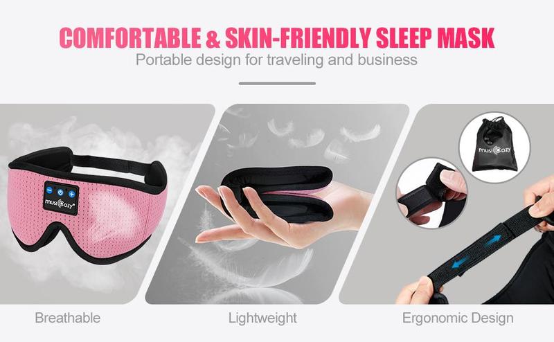 Sleep Mask, Eye Mask for Sleeping, Breathable Sleeping Mask for Men Women, 3D Comfort Contoured for Side Sleepers, Light Blocking Sleeping Mask for Home Office Travel Yoga