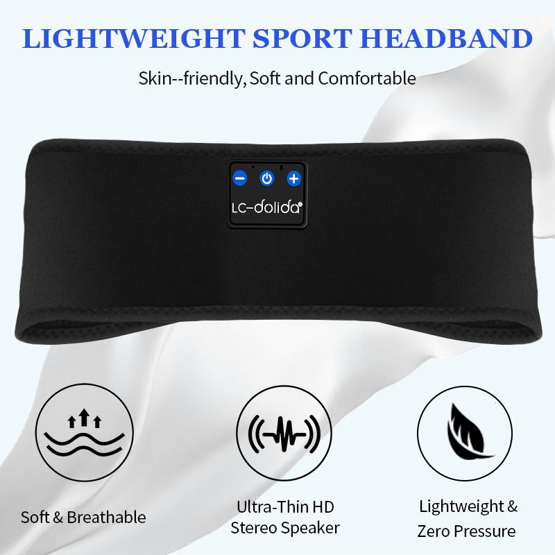 Sleep Headphones Bluetooth Headband, Sports Wireless Earphones, Ultra-Thin HD Stereo Speaker for Workout Running Earphones for Sleeping, Running, Yoga, Christmas Gifts for Men, Women, Teens