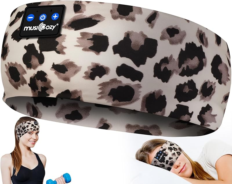 MUSICOZY Sleep Headphones, Bluetooth 5.4 Headband Headphones Wireless Earbuds Earphones with HD Stereo Speakers for Running Workout Jogging Yoga Gift