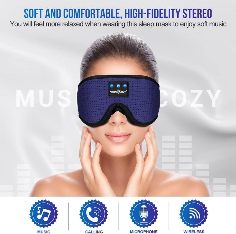 3D Eyemask Bluetooth Sleep Mask Breathable Headset,Provide 3D Comfort for Side Sleepers,Blackout Sleep Mask for Home,Travel,Christmas Gift