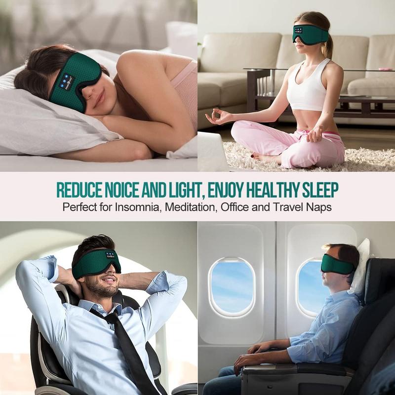 Sleep Headphones Breathable Bluetooth Headband 3D Sleeping Headphones, Stereo Wireless Music Eye Mask Sleep for Side Sleeper Women