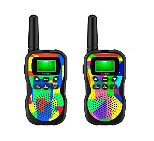 Walkie Talkies for Kids 22 Channels 2 Way Radio Toy with Backlit LCD Flashlight, Toys for 3-12 Year Old, 3 Miles Range for Outside Adventures - 2 Colors