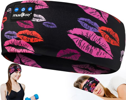 MUSICOZY Sleep Headphones Bluetooth Headband, Wireless Headband Headphones Sleeping Earbuds Ideal Christmas Unique Gifts for Men Women Girl Boys for Yoga Travel Cool Tech Gadgets