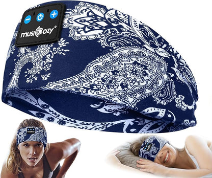 MUSICOZY Sleep Headphones Bluetooth Headband 5.4 Wireless Headband Headphones for Sleeping for Side Sleeper with Ultra-Thin HD Stero Speaker for Workout