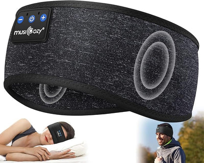 MUSICOZY Sleep Headphones Bluetooth Headband 5.4 Wireless Headband Headphones for Sleeping for Side Sleeper with Ultra-Thin HD Stero Speaker for Workout