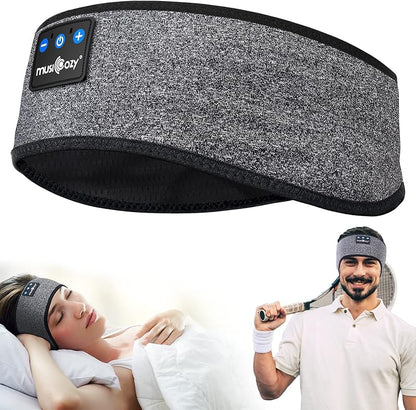 MUSICOZY Bluetooth 5.4 Sleep Headphones Headband, Wireless Music Earphones with Sleep Eye Mask, Cool Tech Gadgets for Women, Mom, Sports, Workout, Running, Unique Gifts