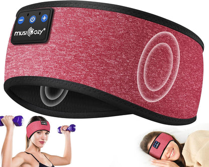 MUSICOZY Sleep Headphones Wireless, Bluetooth 5.4 Headband Sports Sleeping Headphones Eye Mask Earbuds Breathable Music Headband Perfect for Workout Running Travel Yoga
