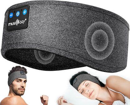 MUSICOZY Sleep Headphones Bluetooth 5.4 Headband, Wireless Music Sleeping Eye Mask Earbuds Earphones for Sports Workout Running Travel Yoga Office Cool Gadgets Unique for Mom Women