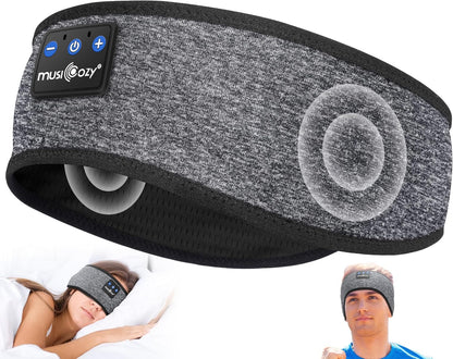 MUSICOZY Sleep Headphones Bluetooth 5.4 Headband, Wireless Earphones Music Sleep Earbuds Sleeping Eye Mask with HD Stereo Speakers for Workout Running Travel Yoga, Ideal Gifts for Women Men