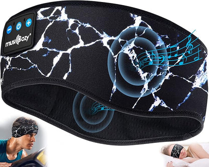 MUSICOZY Bluetooth 5.4 Sleep Headphones Headband, Wireless Music Earphones with Sleep Eye Mask, Cool Tech Gadgets for Women, Mom, Sports, Workout, Running, Unique Gifts