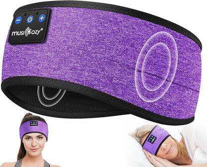 MUSICOZY Sleep Headphones Bluetooth 5.4 Headband, Wireless Music Sleeping Eye Mask Earbuds Earphones for Sports Workout Running Travel Yoga Office Cool Gadgets Unique for Mom Women