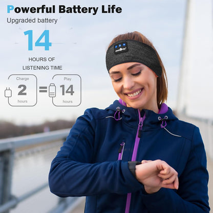 MUSICOZY Sleep Headphones Bluetooth Headband, Wireless Headband Headphones Sleeping Earbuds Ideal Christmas Unique Gifts for Men Women Girl Boys for Yoga Travel Cool Tech Gadgets