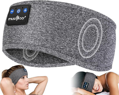 MUSICOZY Sleep Headphones Wireless Bluetooth 5.4 Sports Headband with HD Stereo Speakers, Sweatproof Earbuds for Running, Workout, Yoga, and Meditation